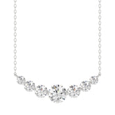 14K WHITE GOLD 1 3/4CT ROUND DIAMOND LADIES NECKLACE